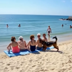 🐾 The Friends Were Relaxing on the Beach When a Dog Ran Up and Started Barking Loudly… Suddenly One of the Women Turned Pale After Looking… 😳👇👇