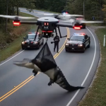 🚨 Helicopters, Police… and a Crocodile?! 🐊 You Won’t Believe This Roadside Chaos! 😱🚁