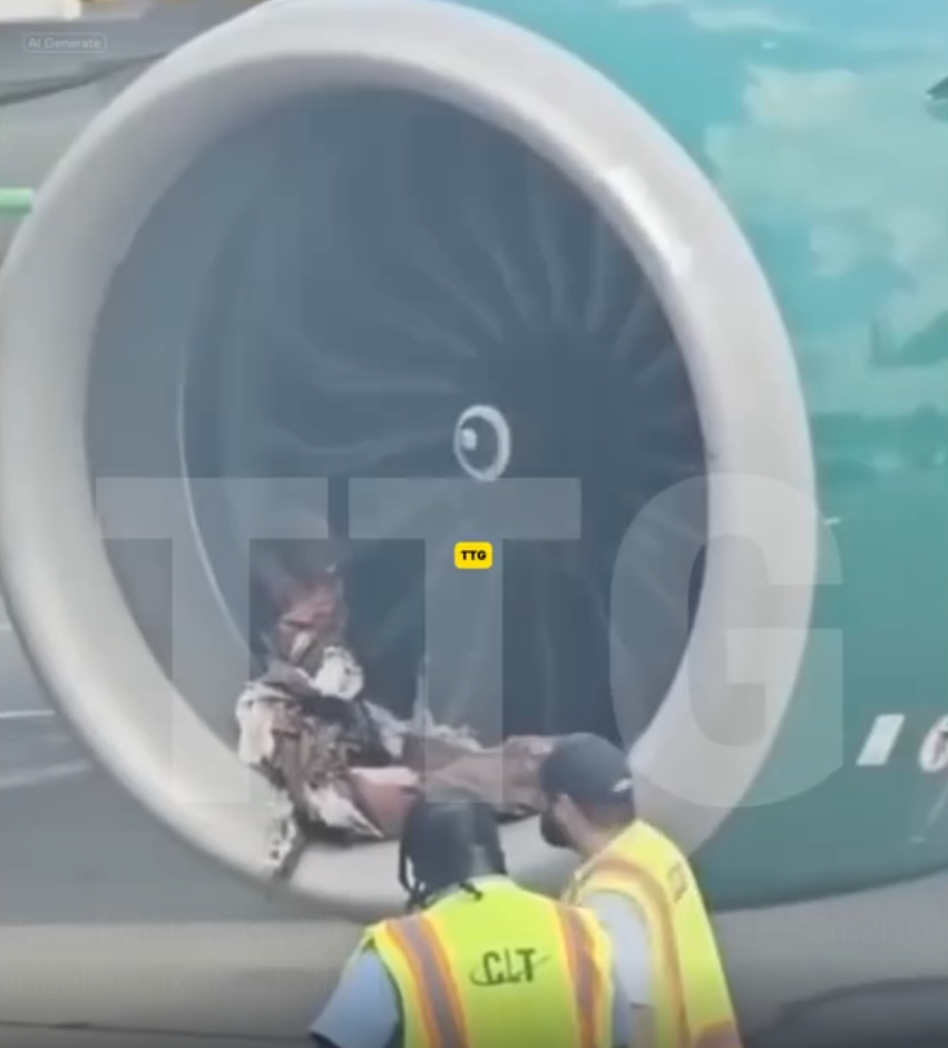 💔😱 HORROR ON THE TARMAC: Frontier Plane’s Engine Shredded Mid-Air! 🚨✈️