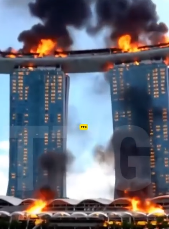 🚨🔥 BREAKING NEWS: Marina Bay Sands Engulfed in Flames!